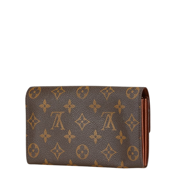 ルイ ヴィトン モノグラム ポルト モネ クレディ 長財布 M61725 ブラウン PVC レザー レディース LOUIS VUITTON 【中古】