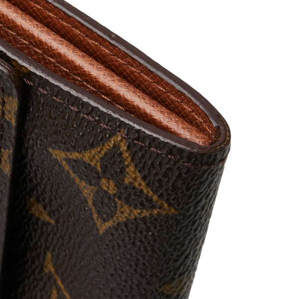 ルイ ヴィトン モノグラム ポルト モネ クレディ 長財布 M61725 ブラウン PVC レザー レディース LOUIS VUITTON 【中古】