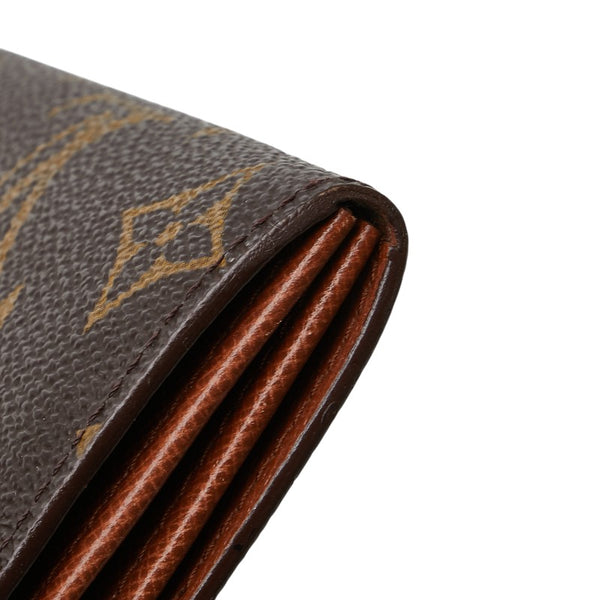ルイ ヴィトン モノグラム ポルト モネ クレディ 長財布 M61725 ブラウン PVC レザー レディース LOUIS VUITTON 【中古】