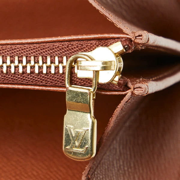 ルイ ヴィトン モノグラム ポルト モネ クレディ 長財布 M61725 ブラウン PVC レザー レディース LOUIS VUITTON 【中古】