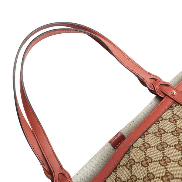 グッチ GGキャンバス トートバッグ ショルダーバッグ 247207 ベージュ ピンク キャンバス レザー レディース GUCCI 【中古】