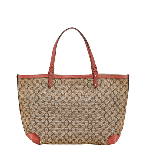 グッチ GGキャンバス トートバッグ ショルダーバッグ 247207 ベージュ ピンク キャンバス レザー レディース GUCCI 【中古】