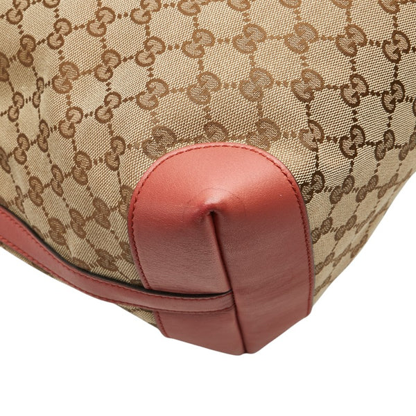 グッチ GGキャンバス トートバッグ ショルダーバッグ 247207 ベージュ ピンク キャンバス レザー レディース GUCCI 【中古】