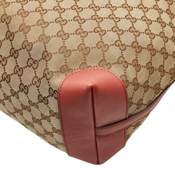 グッチ GGキャンバス トートバッグ ショルダーバッグ 247207 ベージュ ピンク キャンバス レザー レディース GUCCI 【中古】