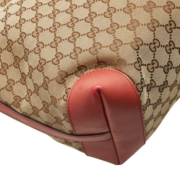 グッチ GGキャンバス トートバッグ ショルダーバッグ 247207 ベージュ ピンク キャンバス レザー レディース GUCCI 【中古】