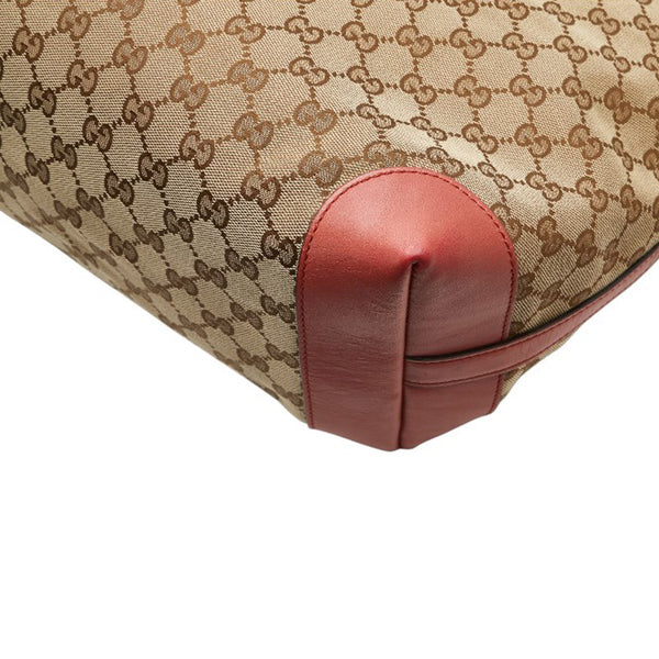 グッチ GGキャンバス トートバッグ ショルダーバッグ 247207 ベージュ ピンク キャンバス レザー レディース GUCCI 【中古】