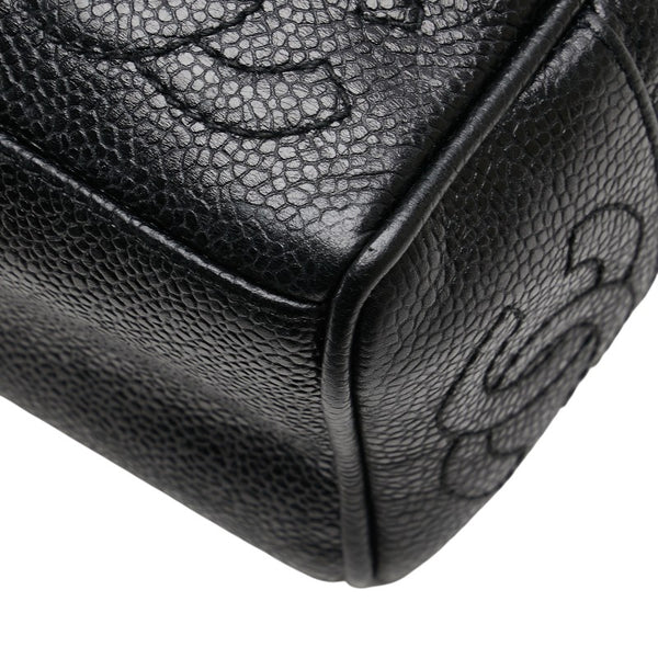 シャネル トリプル ココマーク チェーン トートバッグ ショルダーバッグ ブラック キャビアスキン レディース CHANEL 【中古】