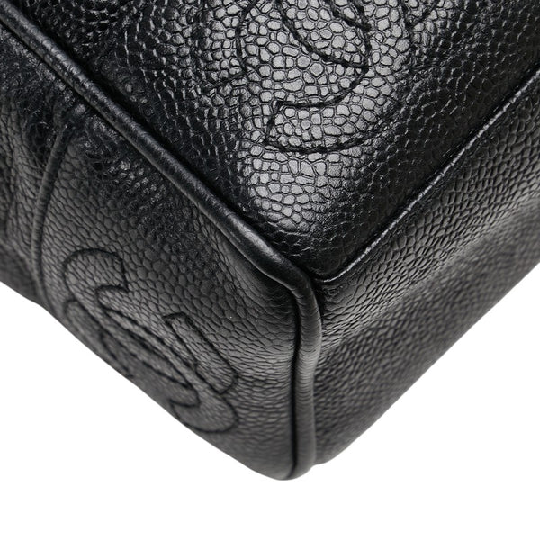 シャネル トリプル ココマーク チェーン トートバッグ ショルダーバッグ ブラック キャビアスキン レディース CHANEL 【中古】