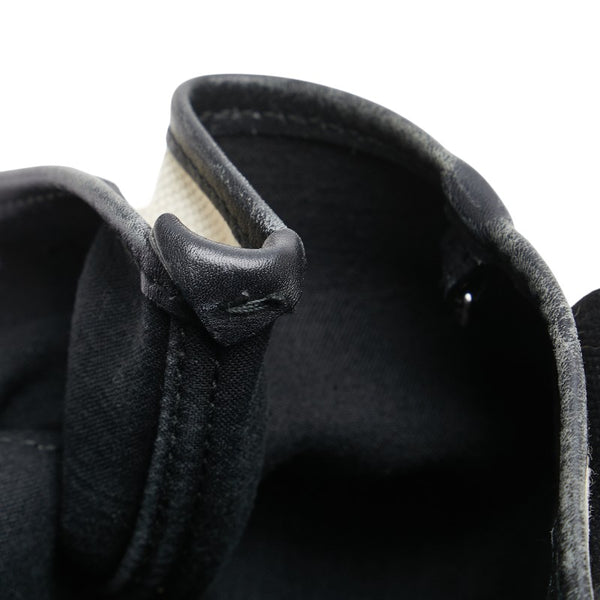バレンシアガ ロゴ ハンドバッグ トートバッグ ホワイト ブラック キャンバス レザー レディース BALENCIAGA 【中古】