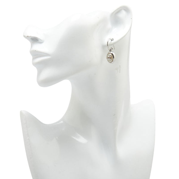 シャネル ココマーク フープ ピアス シルバー メタル フェイクパール レディース CHANEL 【中古】