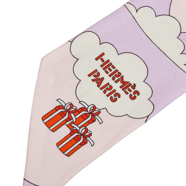 エルメス ツイリー CARRES VOLANTS 空飛ぶカレ スカーフ ライトパープル マルチカラー シルク レディース HERMES 【中古】