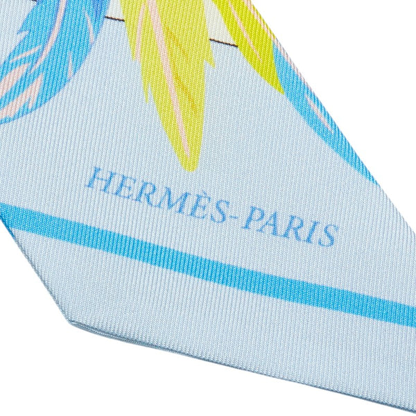 エルメス ツイリー DANSE PACIFIQUE スカーフ ライトブルー マルチカラー レディース HERMES 【中古】