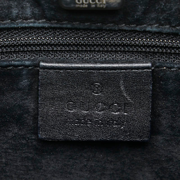 グッチ ロゴ ワンショルダーバッグ 001 3767 ブラック レザー レディース GUCCI 【中古】