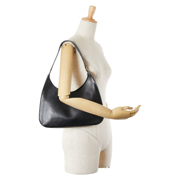 グッチ ロゴ ワンショルダーバッグ 001 3767 ブラック レザー レディース GUCCI 【中古】