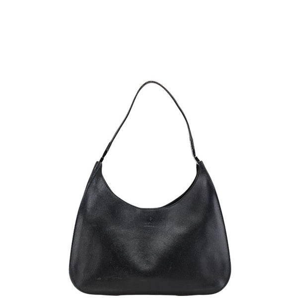 グッチ ロゴ ワンショルダーバッグ 001 3767 ブラック レザー レディース GUCCI 【中古】