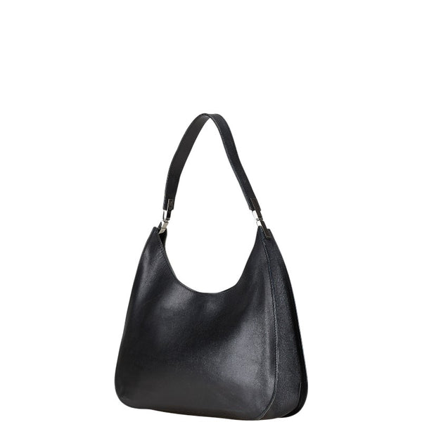 グッチ ロゴ ワンショルダーバッグ 001 3767 ブラック レザー レディース GUCCI 【中古】