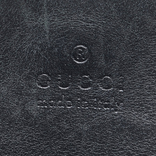 グッチ ロゴ ワンショルダーバッグ 001 3767 ブラック レザー レディース GUCCI 【中古】