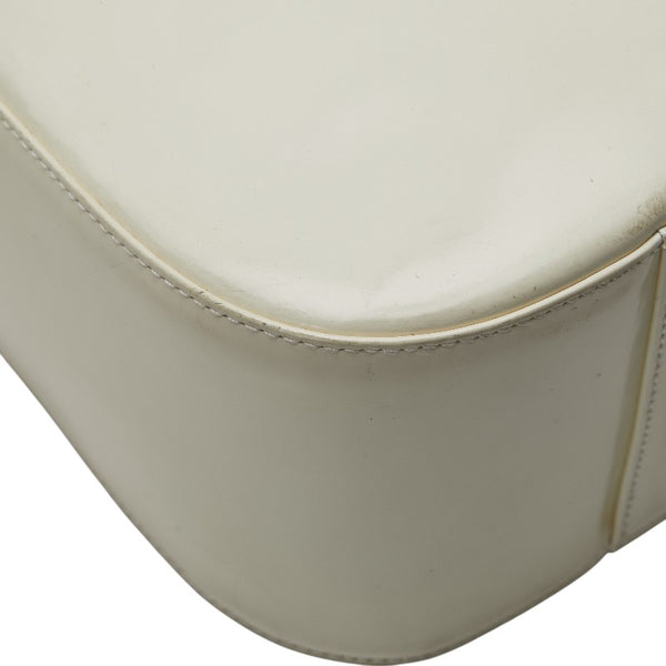 グッチ インターロッキングG ハンドバッグ 001 1364 ホワイト レザー レディース GUCCI 【中古】