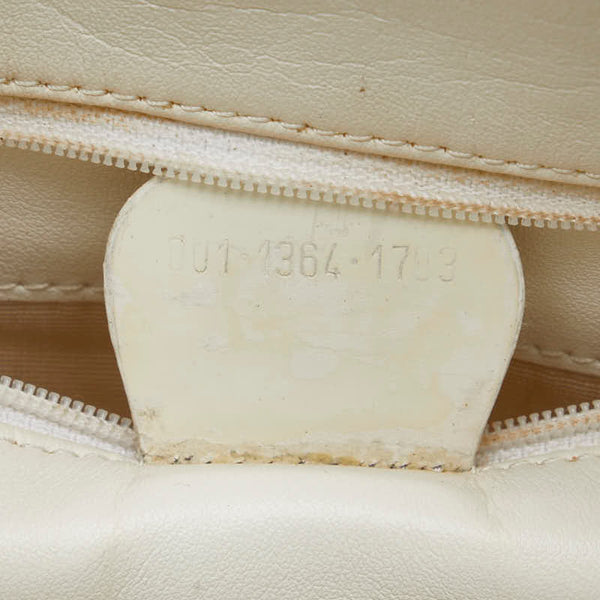 グッチ インターロッキングG ハンドバッグ 001 1364 ホワイト レザー レディース GUCCI 【中古】