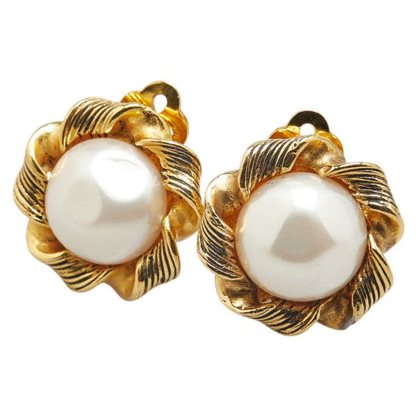シャネル イヤリング ゴールド メッキ フェイクパール レディース CHANEL 【中古】