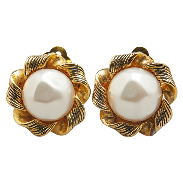 シャネル イヤリング ゴールド メッキ フェイクパール レディース CHANEL 【中古】