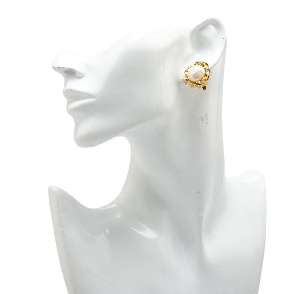 シャネル イヤリング ゴールド メッキ フェイクパール レディース CHANEL 【中古】