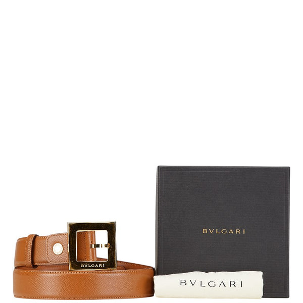 ブルガリ ベルト ブラウン レザー レディース BVLGARI 【中古】