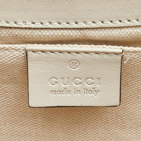 グッチ グッチシマ エミリー ホースビット チェーン ショルダーバッグ 295402 アイボリー ベージュ レザー レディース GUCCI 【中古】