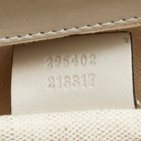 グッチ グッチシマ エミリー ホースビット チェーン ショルダーバッグ 295402 アイボリー ベージュ レザー レディース GUCCI 【中古】