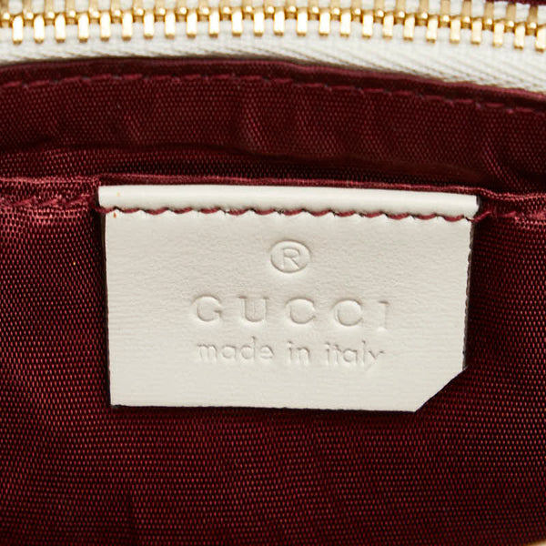 グッチ ズゥミ ショルダーバッグ 576388 ホワイト ゴールド シルバー レザー レディース GUCCI 【中古】