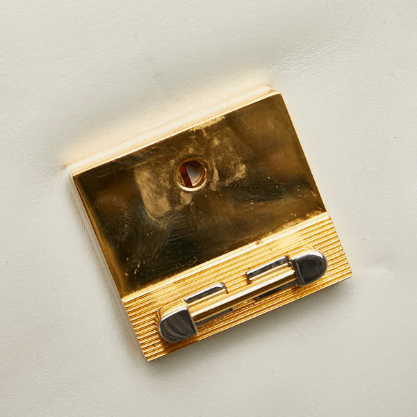 グッチ ズゥミ ショルダーバッグ 576388 ホワイト ゴールド シルバー レザー レディース GUCCI 【中古】