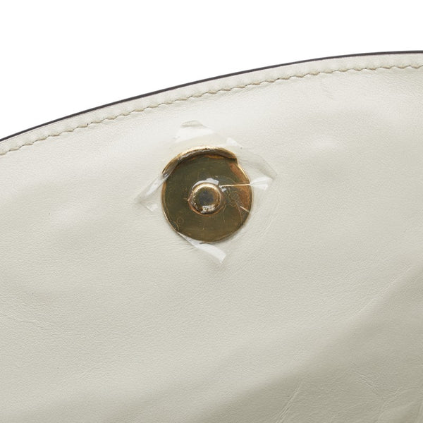 グッチ ズゥミ チェーン ショルダーバッグ ハンドバッグ 572375 ホワイト ゴールド シルバー レザー レディース GUCCI 【中古】