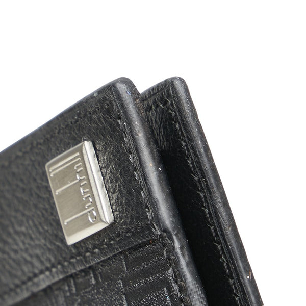 ダンヒル ディーエイト 二つ折り財布 ブラック PVC レザー メンズ Dunhill 【中古】