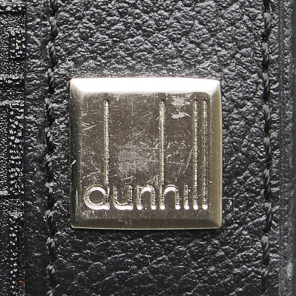 ダンヒル ディーエイト 二つ折り財布 ブラック PVC レザー メンズ Dunhill 【中古】