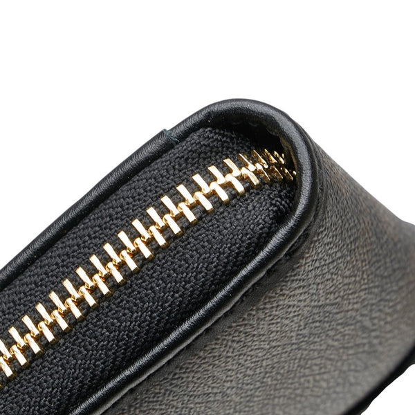 コーチ シグネチャー アコーディオン ジップ 長財布 F54630 IMAA8 ブラウン ブラック PVC レザー レディース COACH 【中古】