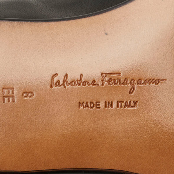 サルヴァトーレフェラガモ ガンチーニ ローファー サイズ：8 ブラック レザー メンズ Salvatore Ferragamo 【中古】