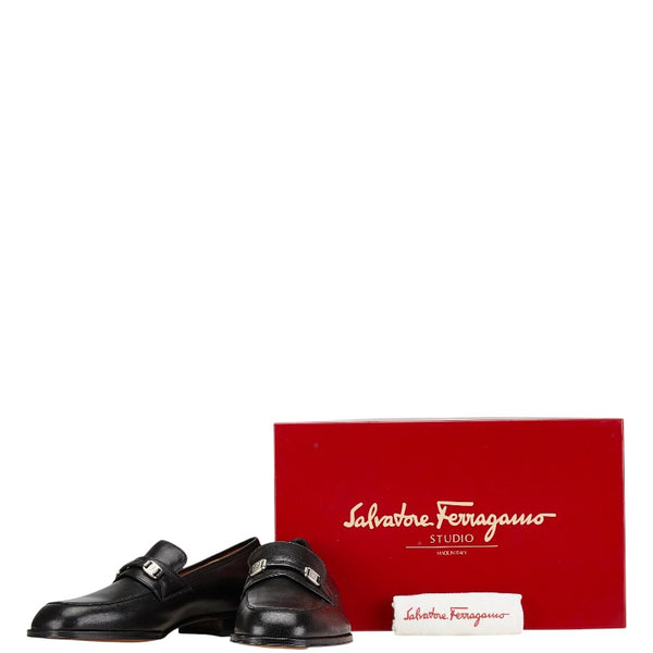 サルヴァトーレフェラガモ ガンチーニ ローファー サイズ：8 ブラック レザー メンズ Salvatore Ferragamo 【中古】