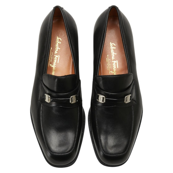 サルヴァトーレフェラガモ ガンチーニ ローファー サイズ：8 ブラック レザー メンズ Salvatore Ferragamo 【中古】