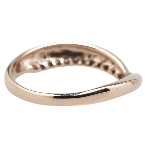 K18PG ピンクゴールド ダイヤ0.13ct リング 指輪 レディース 13号 【中古】