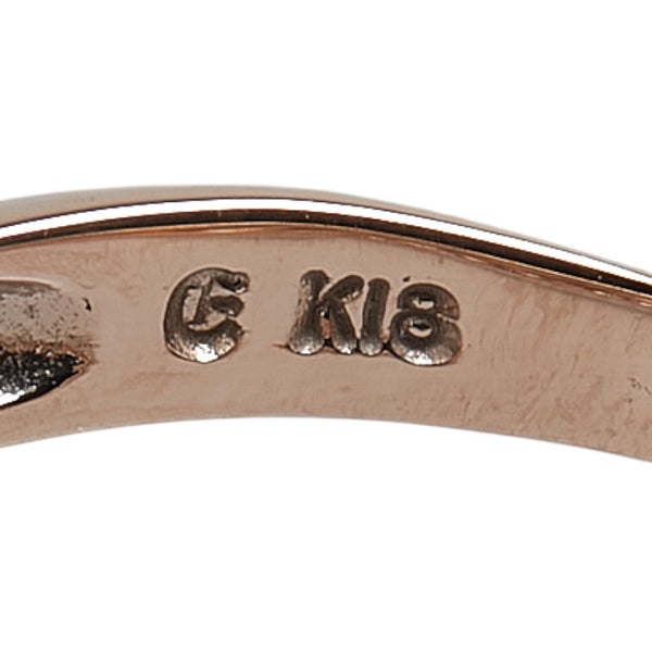 K18PG ピンクゴールド ダイヤ0.13ct リング 指輪 レディース 13号 【中古】