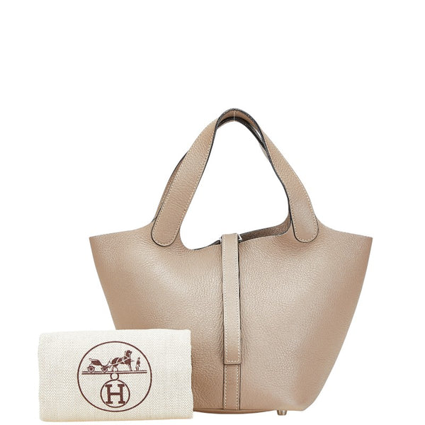 エルメス ピコタンPM ハンドバッグ エトゥープ グレー トリヨンクレマンス レディース HERMES 【中古】
