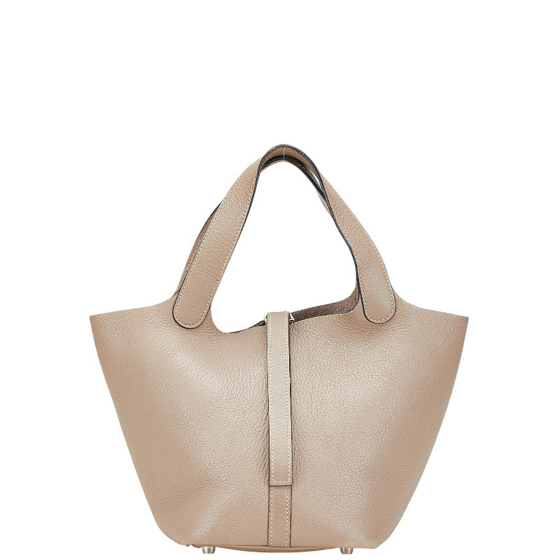 エルメス ピコタンPM ハンドバッグ エトゥープ グレー トリヨンクレマンス レディース HERMES 【中古】