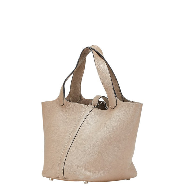 エルメス ピコタンPM ハンドバッグ エトゥープ グレー トリヨンクレマンス レディース HERMES 【中古】
