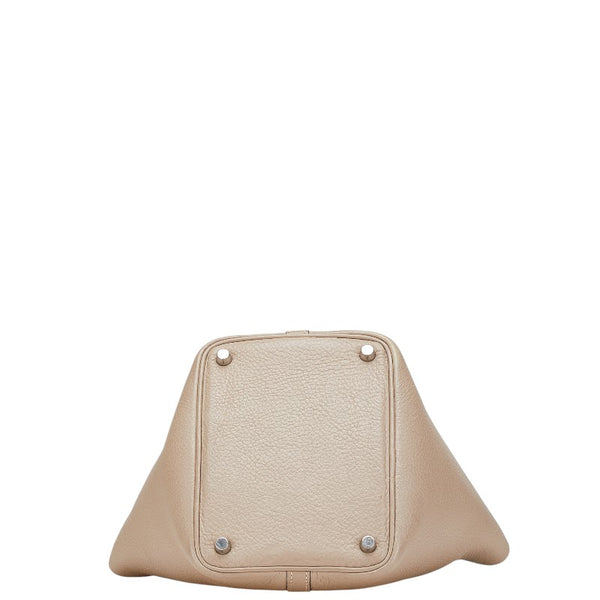 エルメス ピコタンPM ハンドバッグ エトゥープ グレー トリヨンクレマンス レディース HERMES 【中古】