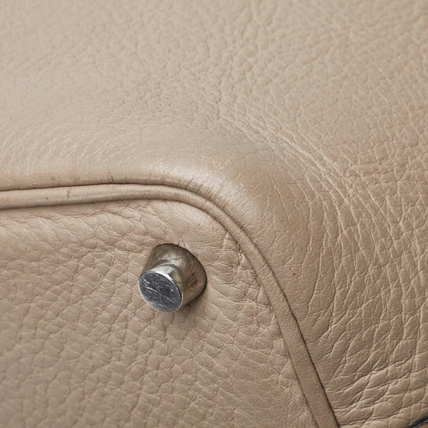 エルメス ピコタンPM ハンドバッグ エトゥープ グレー トリヨンクレマンス レディース HERMES 【中古】