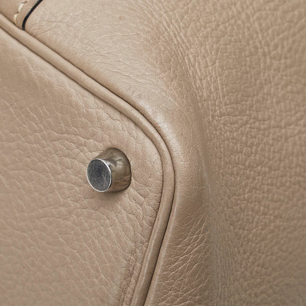 エルメス ピコタンPM ハンドバッグ エトゥープ グレー トリヨンクレマンス レディース HERMES 【中古】