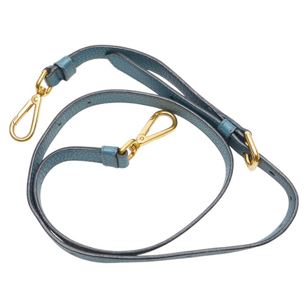 プラダ ロゴ金具 トートバッグ ショルダーバッグ 2WAY ブルー レザー レディース PRADA 【中古】
