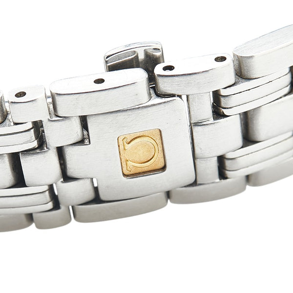 オメガ シーマスター300 腕時計 2583-80 クオーツ ネイビー文字盤 ステンレススチール レディース OMEGA 【中古】