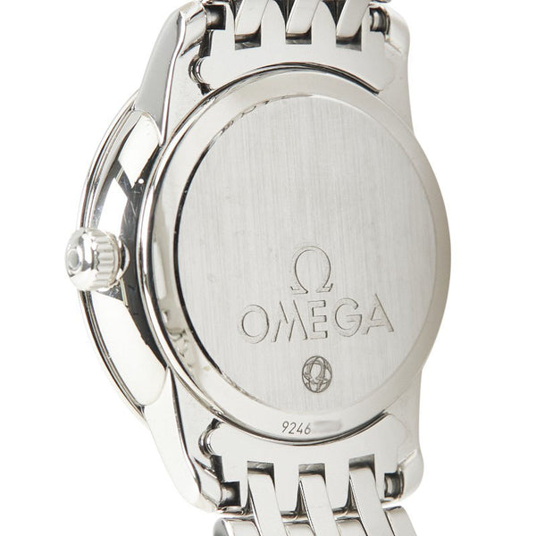 オメガ デビル プレステージ 腕時計 424.10.24.60.01.001 クオーツ ブラック文字盤 ステンレススチール レディース OMEGA 【中古】