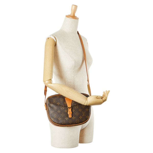 ルイ ヴィトン モノグラム ジュヌフィーユMM 斜め掛け ショルダーバッグ M51226 ブラウン PVC レザー レディース LOUIS VUITTON 【中古】